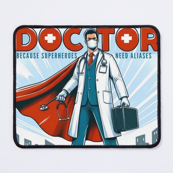 Item preview, Medical Puns - Superhero Doctor: Saving Lives with Style and a Stethoscope designed and sold by Filmharmony.