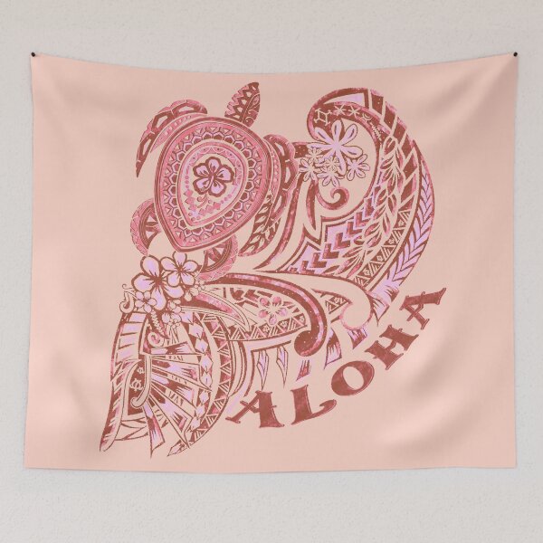 Item preview,  Aloha Tribal Honu Coral Grunged Tattoo-4491 designed and sold by sunnthreads.