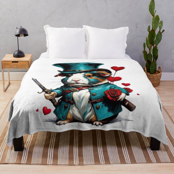 Item preview, Turquoise Rebel, Warrior guinea pig Valentine's day designed and sold by filusattila.