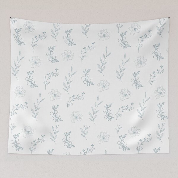 Item preview, Blue flowers designed and sold by InfiniteCookies.