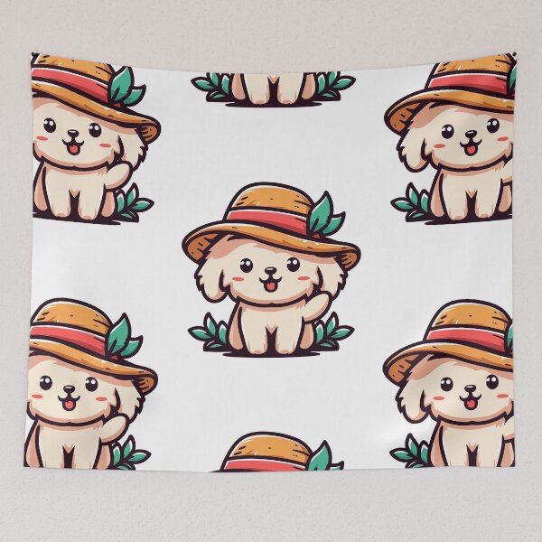 Item preview, Stylish Dog with Hat designed and sold by ArtfulWeave.