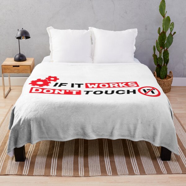 Item preview, If it works, don't touch it  - white red designed and sold by Warrioll.