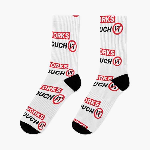 Item preview, If it works, don't touch it  - white red designed and sold by Warrioll.