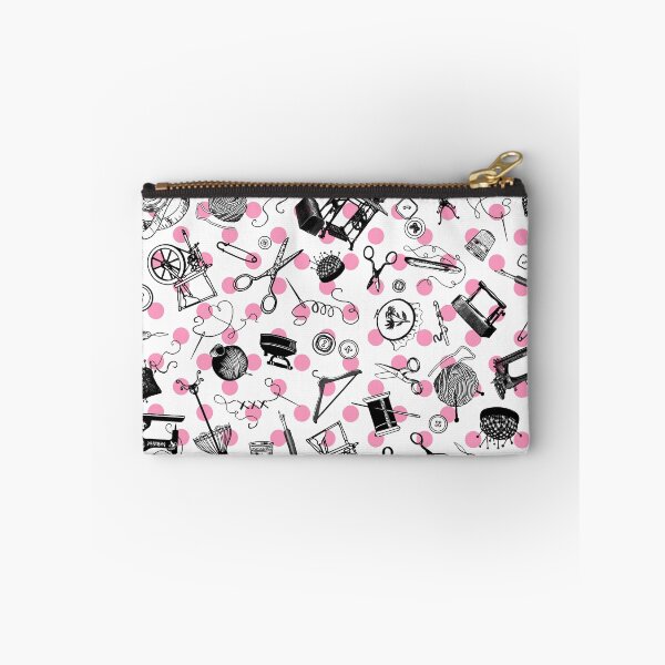 Item preview, Retro handmade symbols. Knitting, sewing, crotchet etc. Candy pink dots designed and sold by Drawmecute.