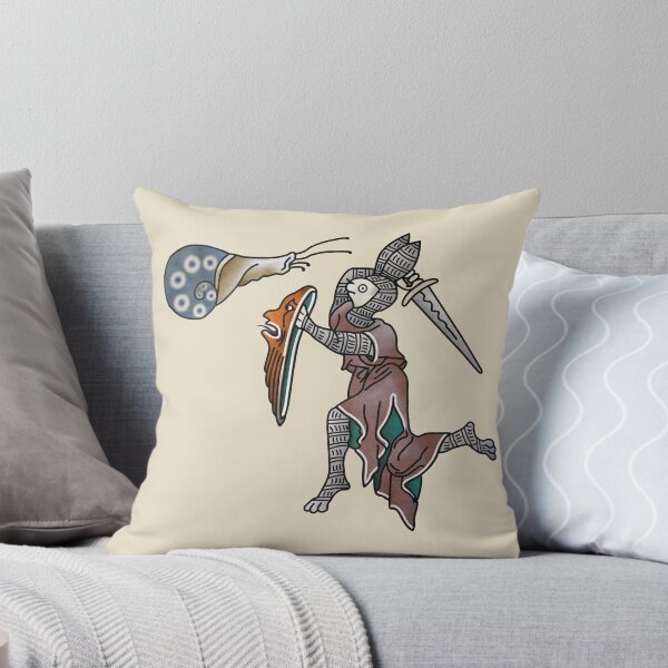Item preview, Marginalia Rabbit Knight vs Snail medieval meme designed and sold by MargiKnights.