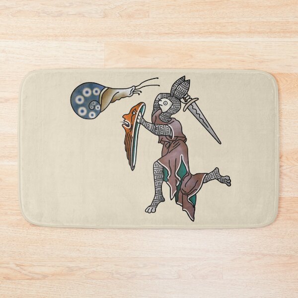 Item preview, Marginalia Rabbit Knight vs Snail medieval meme designed and sold by MargiKnights.