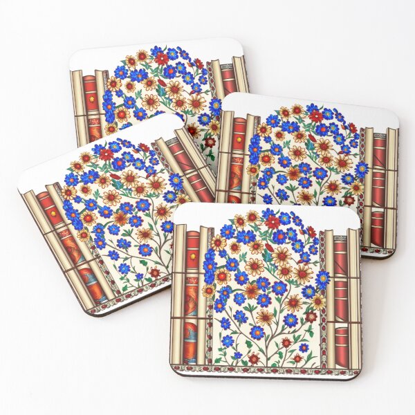 Item preview, A Meeting Point of Tranquility: Books and Flowers designed and sold by Colorful-Garden.