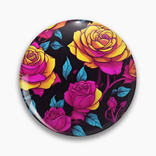 Item preview, Glowing Neon Flower Rose Pattern designed and sold by WAUZ.