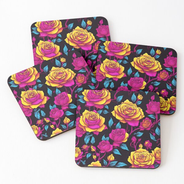 Item preview, Glowing Neon Flower Rose Pattern designed and sold by WAUZ.