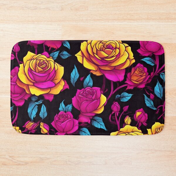 Item preview, Glowing Neon Flower Rose Pattern designed and sold by WAUZ.