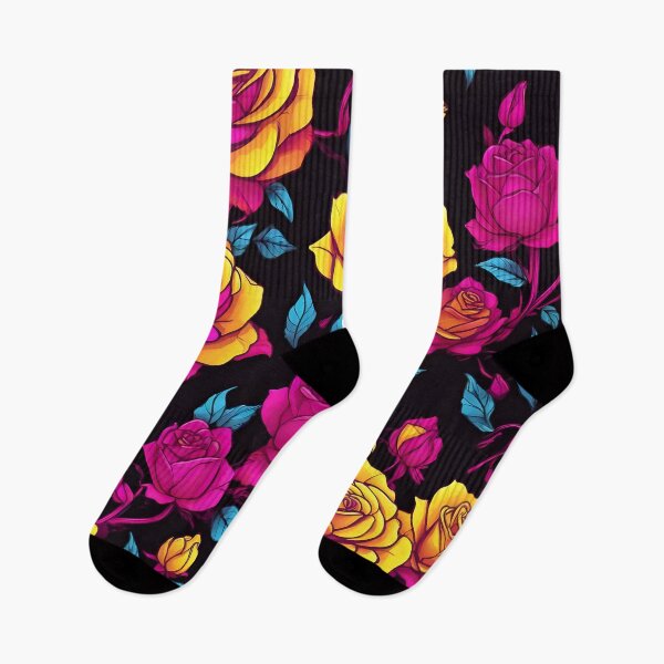 Item preview, Glowing Neon Flower Rose Pattern designed and sold by WAUZ.