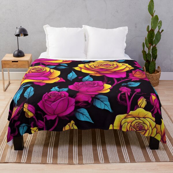 Item preview, Glowing Neon Flower Rose Pattern designed and sold by WAUZ.