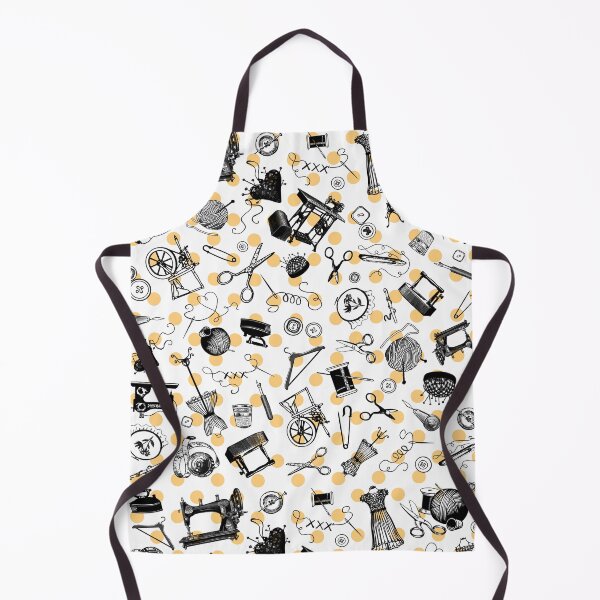 Item preview, Retro handmade symbols. Knitting, sewing, crotchet etc. Golden yellow dots designed and sold by Drawmecute.