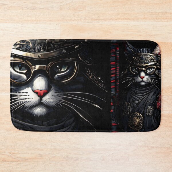 Item preview, Cool Samurai Cat With Katana designed and sold by NPC-Trader.