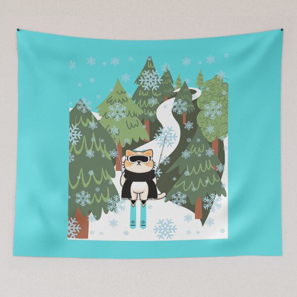 Item preview, cat skiing designed and sold by Mateusz Bachanek.