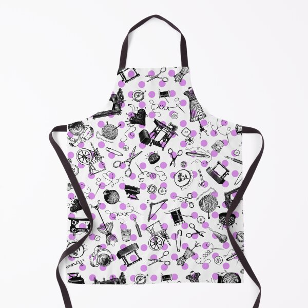 Item preview, Retro handmade symbols. Knitting, sewing, crotchet etc. Cute purple dots designed and sold by Drawmecute.