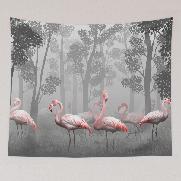 Item preview, Flamingos in Jungle  designed and sold by NArtdesigns.