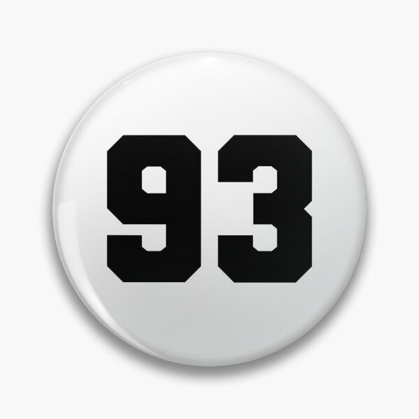 Item preview, 93, ninety three, black, soccer league designed and sold by Numbers-Art.