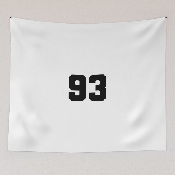 Item preview, 93, ninety three, black, soccer league designed and sold by Numbers-Art.