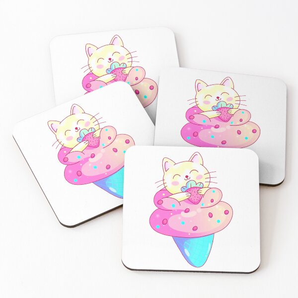 Item preview, ice cream cat designed and sold by Aiyinyangart.