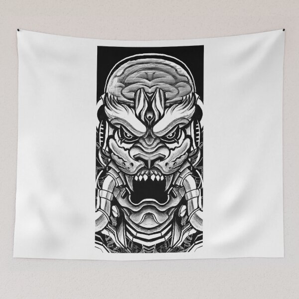 Item preview, Japanese mecha tigger tattoo design designed and sold by charliedoom.