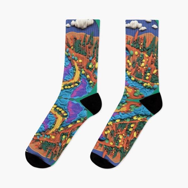 Item preview, Colourful Riverside Pattern 2 designed and sold by ComicJo.