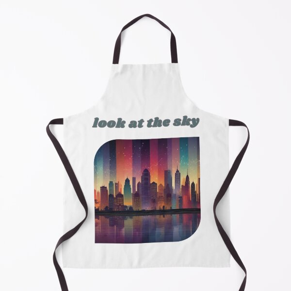 Item preview, Abstract artpiece, skyscrapers, rust, fantasy river, night, stars, designed and sold by Coolparrotgirl.