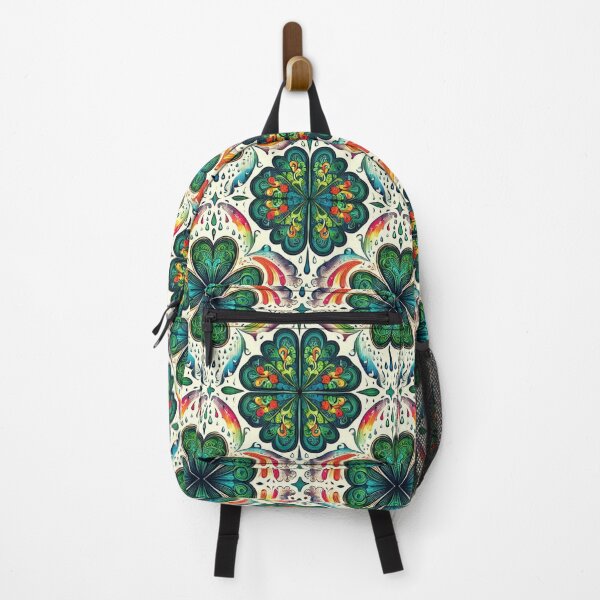 Item preview, Shamrock Rainbows: Vibrant Clover and Colorful Rain Pattern designed and sold by LyssasMindArt.