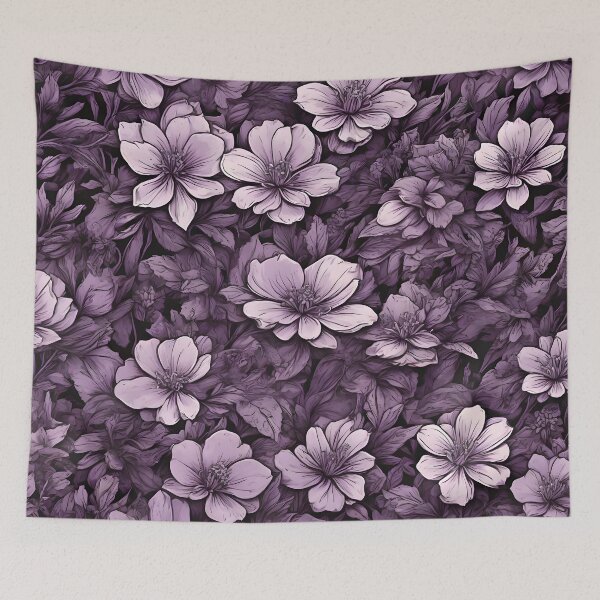 Item preview, Lavender flower pattern in violet designed and sold by WAUZ.