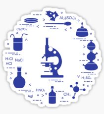 Chemistry scientific, education elements. Sticker