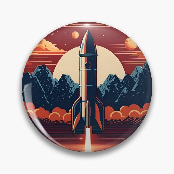 Item preview, Cosmic Ascent: A Retrofuturistic Odyssey designed and sold by AJSRPrints.