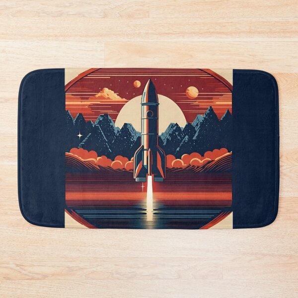 Item preview, Cosmic Ascent: A Retrofuturistic Odyssey designed and sold by AJSRPrints.