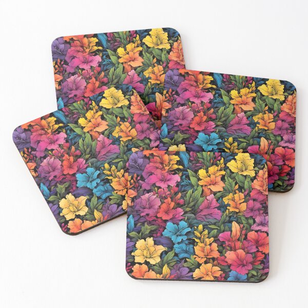 Item preview, Snapdragon flower pattern in rainbow colors designed and sold by WAUZ.