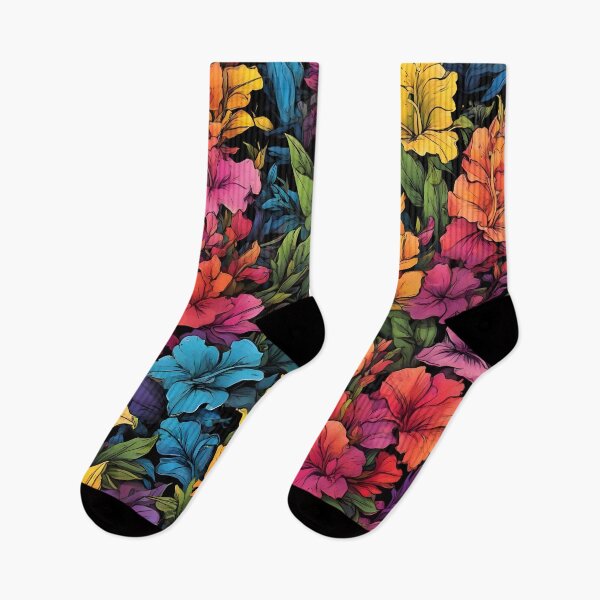 Item preview, Snapdragon flower pattern in rainbow colors designed and sold by WAUZ.