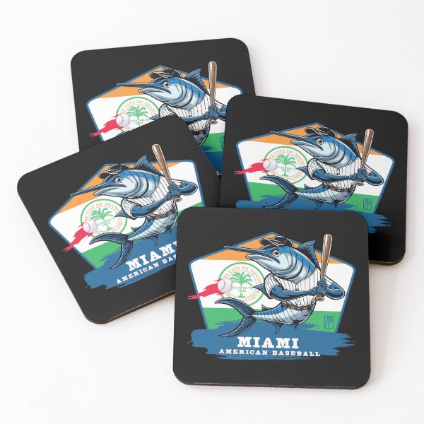 Item preview, USA - American BASEBALL - Miami - Baseball mascot - Miami baseball designed and sold by ArtProjectShop.