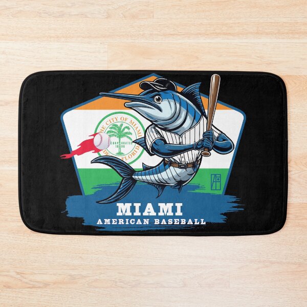 Item preview, USA - American BASEBALL - Miami - Baseball mascot - Miami baseball designed and sold by ArtProjectShop.