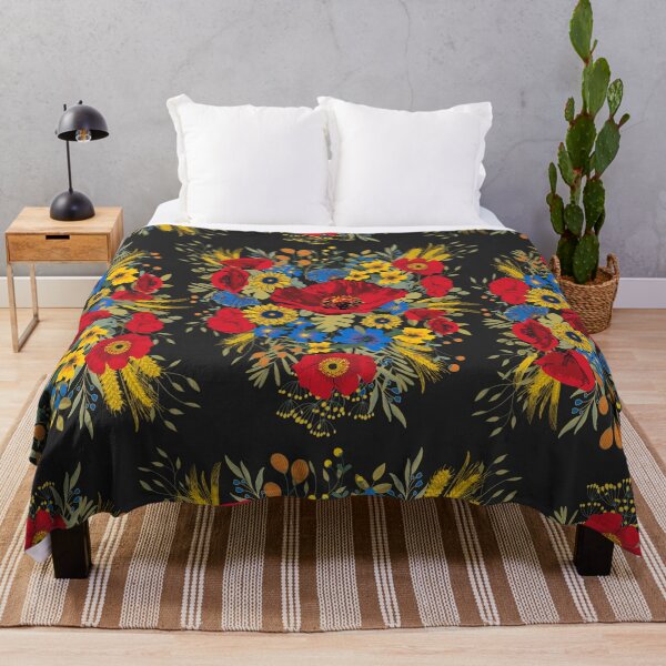 Item preview, Ethno bouquets of rural flowers, colorful seamless composition designed and sold by Drawmecute.