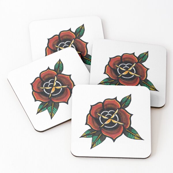 Aperçu de l'œuvre tatouage de rose traditionnel créée et vendue par emeteneme.