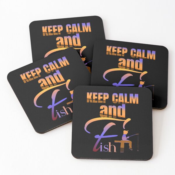 Item preview, keep calm and fish on designed and sold by Mahwish Zia.