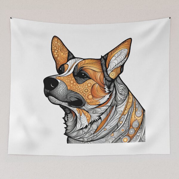 Item preview, Whimsical Red Heeler designed and sold by vcalemine.
