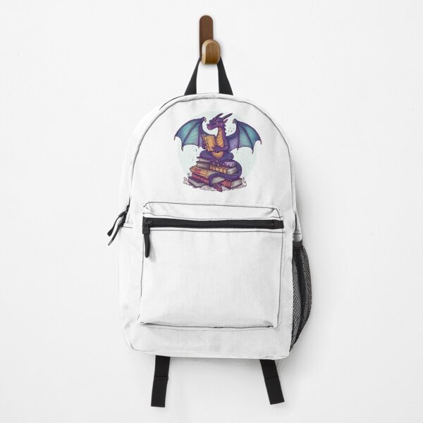 Item preview, library t-shirts Animated dragon reads atop book stack. Scholarly, whimsical appearance. Content and focused expression designed and sold by PrintsByVickson.