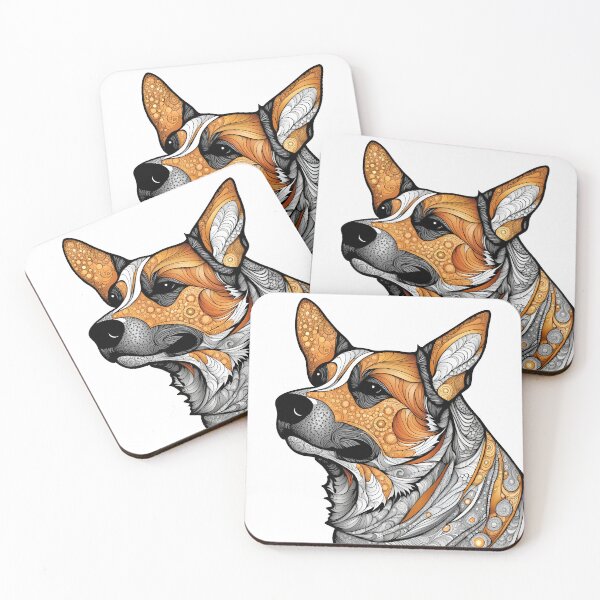 Item preview, Whimsical Red Heeler designed and sold by vcalemine.