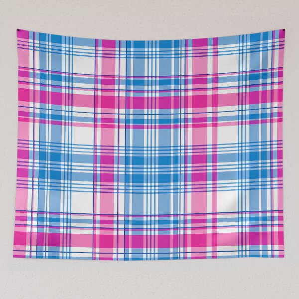 Item preview, Preppy Pink and Blue Plaid: Classic Tartan Pattern Design designed and sold by David Balzen.