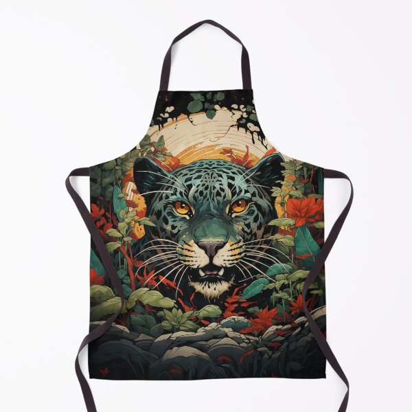 Item preview, Black Leopard in Bushes - Big Wild Panther Cat designed and sold by ArtstyleAlchemy.