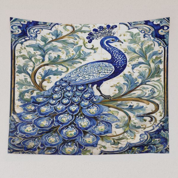 Item preview, Blue Delft Style Peacock designed and sold by DutchView22.