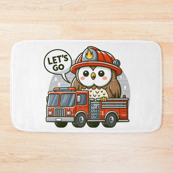 Item preview, Fire Truck Owl designed and sold by LemuellTrends.