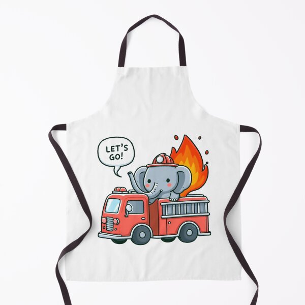 Item preview, Fire Truck Elephant designed and sold by LemuellTrends.