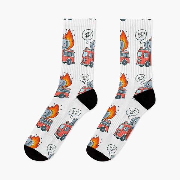 Item preview, Fire Truck Elephant designed and sold by LemuellTrends.