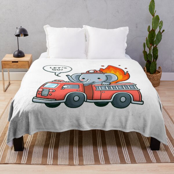 Item preview, Fire Truck Elephant designed and sold by LemuellTrends.