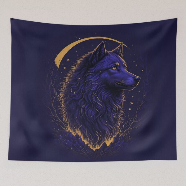 Item preview,  Starry Night Wolf  designed and sold by PolygonPinnacle.